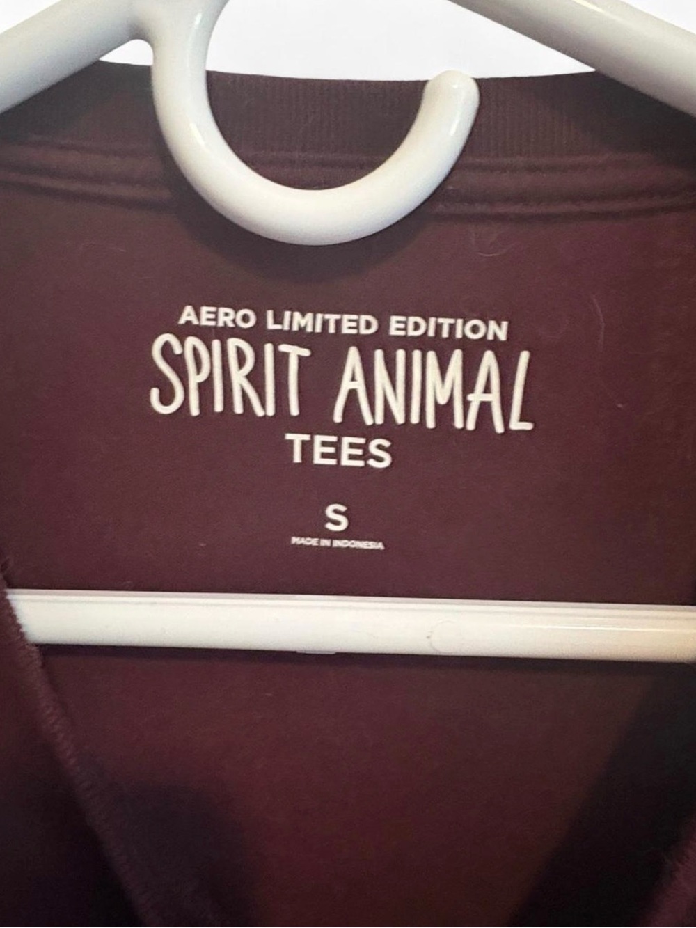 Aeropostale Maroon Long-Sleeve Sloth Graphic Tee - Picture 2 of 3